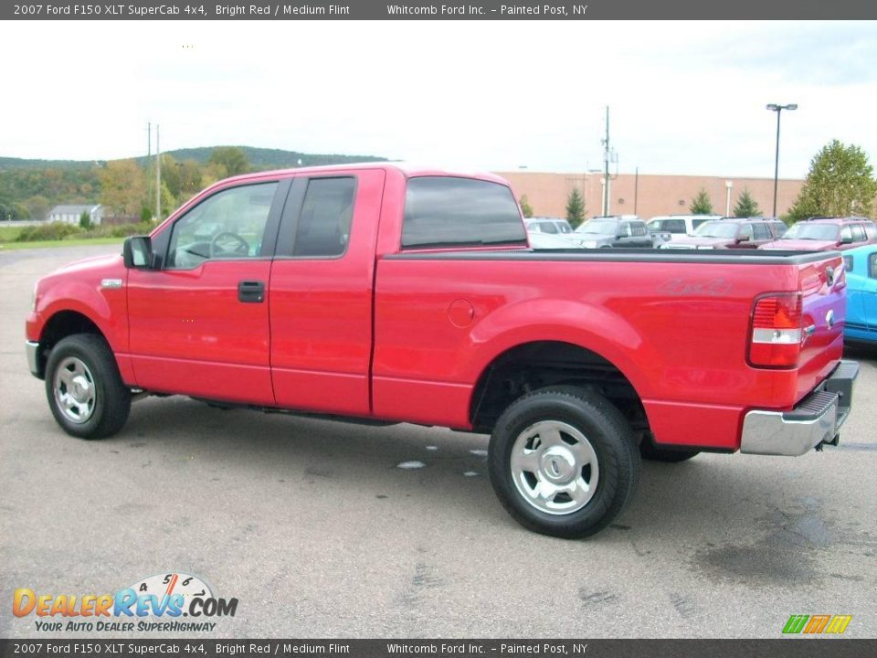 2007 Ford F150 XLT SuperCab 4x4 Bright Red / Medium Flint Photo #16