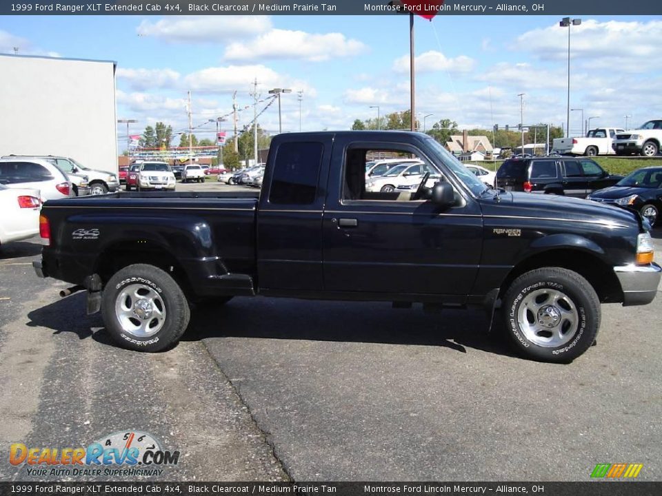 1999 Ford Ranger XLT Extended Cab 4x4 Black Clearcoat / Medium Prairie Tan Photo #6