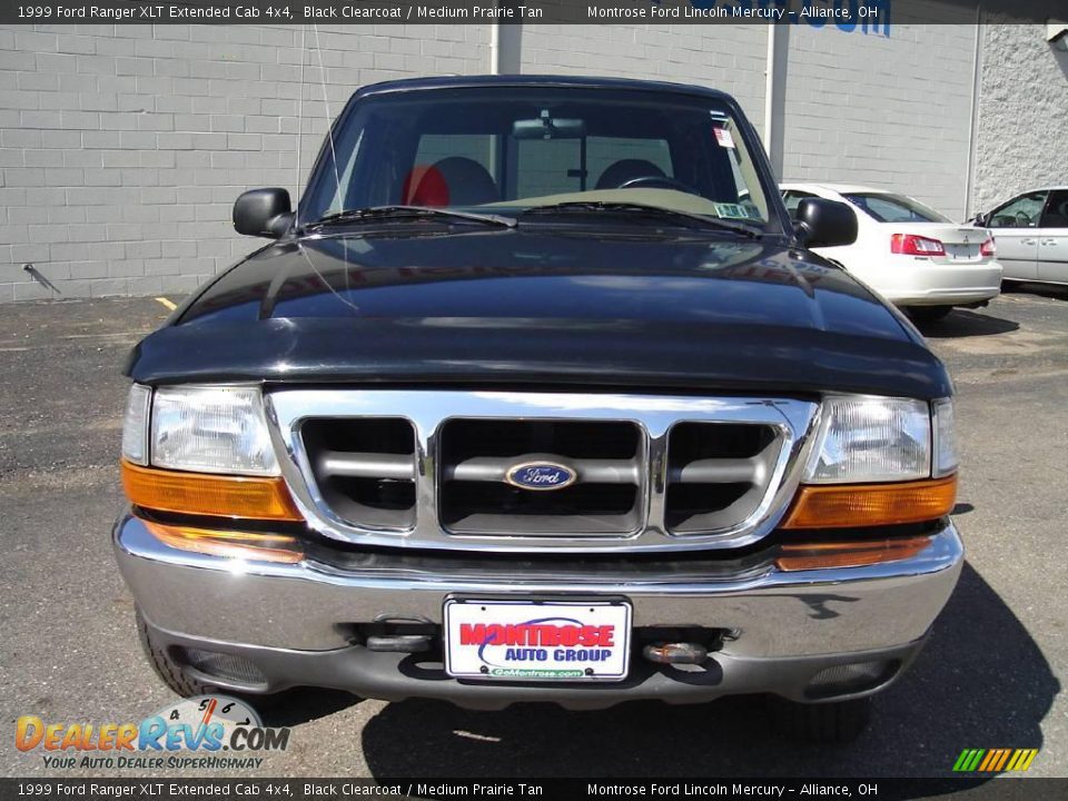 1999 Ford Ranger XLT Extended Cab 4x4 Black Clearcoat / Medium Prairie Tan Photo #8