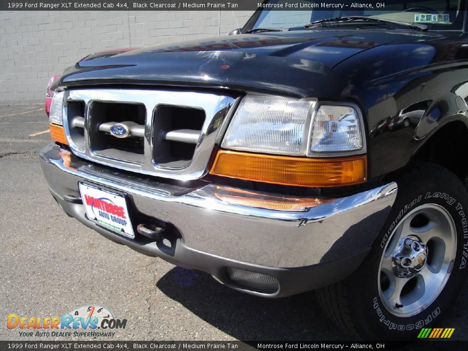 1999 Ford Ranger XLT Extended Cab 4x4 Black Clearcoat / Medium Prairie Tan Photo #9