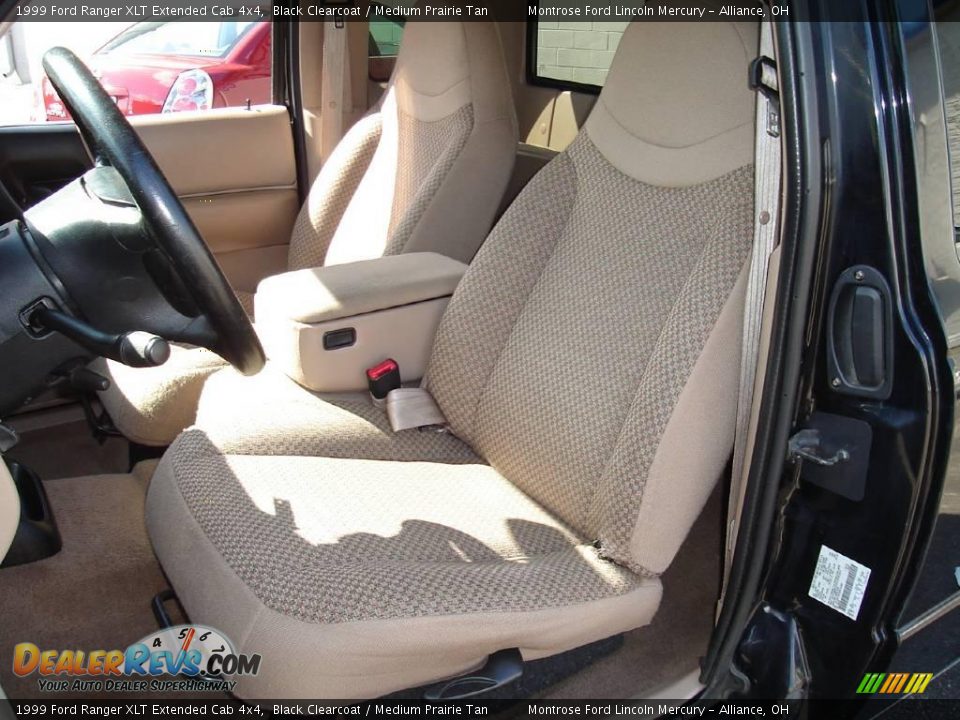 1999 Ford Ranger XLT Extended Cab 4x4 Black Clearcoat / Medium Prairie Tan Photo #15