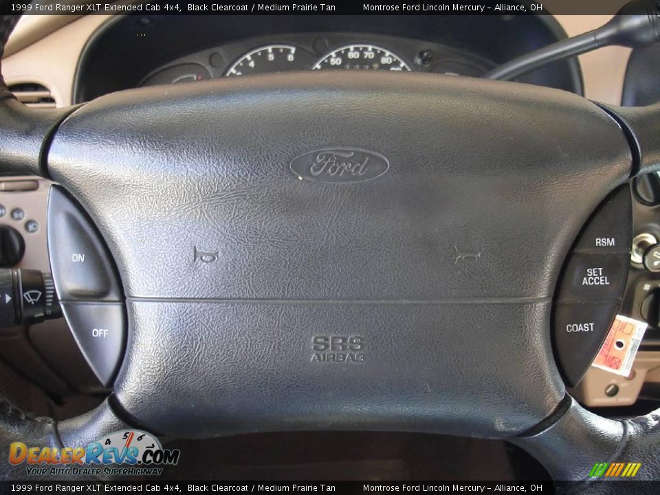 1999 Ford Ranger XLT Extended Cab 4x4 Black Clearcoat / Medium Prairie Tan Photo #27