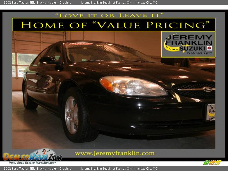 2002 Ford Taurus SES Black / Medium Graphite Photo #1