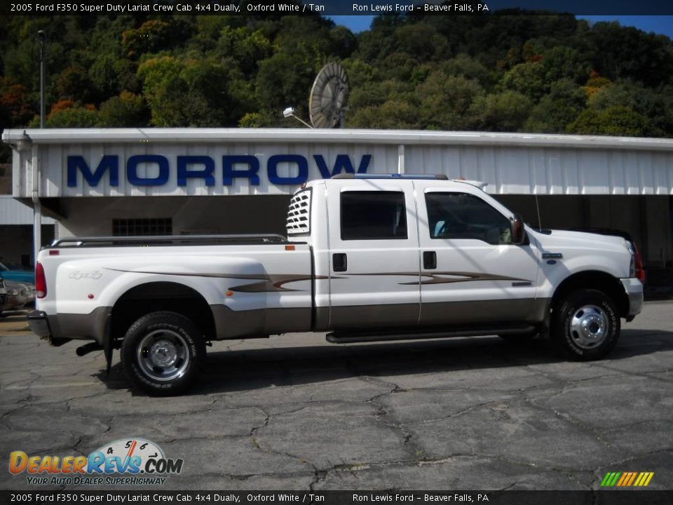 2005 Ford F350 Super Duty Lariat Crew Cab 4x4 Dually Oxford White / Tan Photo #1