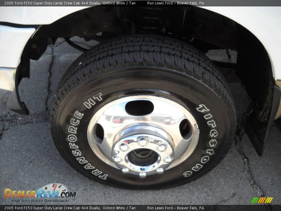 2005 Ford F350 Super Duty Lariat Crew Cab 4x4 Dually Oxford White / Tan Photo #16