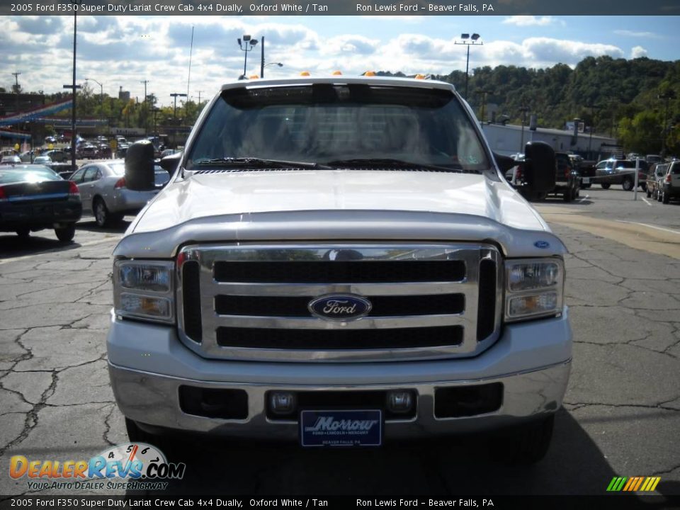 2005 Ford F350 Super Duty Lariat Crew Cab 4x4 Dually Oxford White / Tan Photo #19