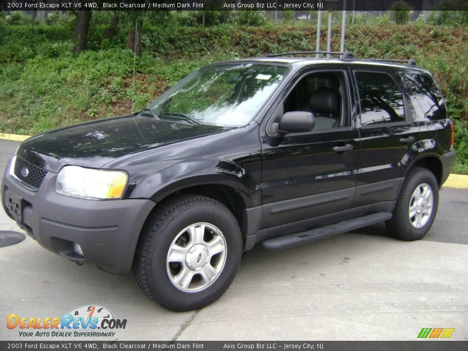 2003 Ford Escape XLT V6 4WD Black Clearcoat / Medium Dark Flint Photo #1