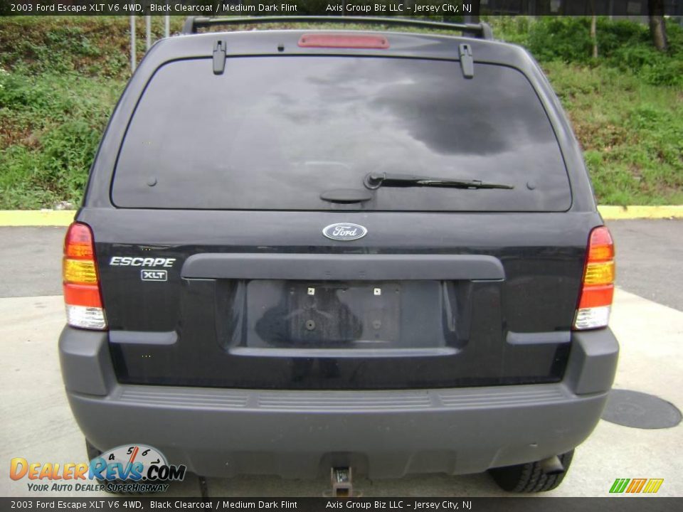 2003 Ford Escape XLT V6 4WD Black Clearcoat / Medium Dark Flint Photo #5