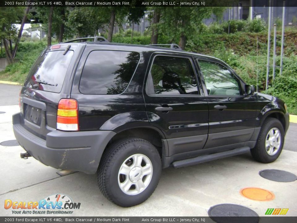 2003 Ford Escape XLT V6 4WD Black Clearcoat / Medium Dark Flint Photo #6