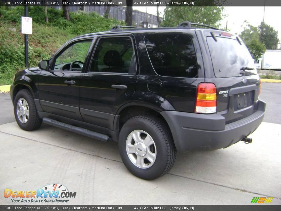 2003 Ford Escape XLT V6 4WD Black Clearcoat / Medium Dark Flint Photo #7