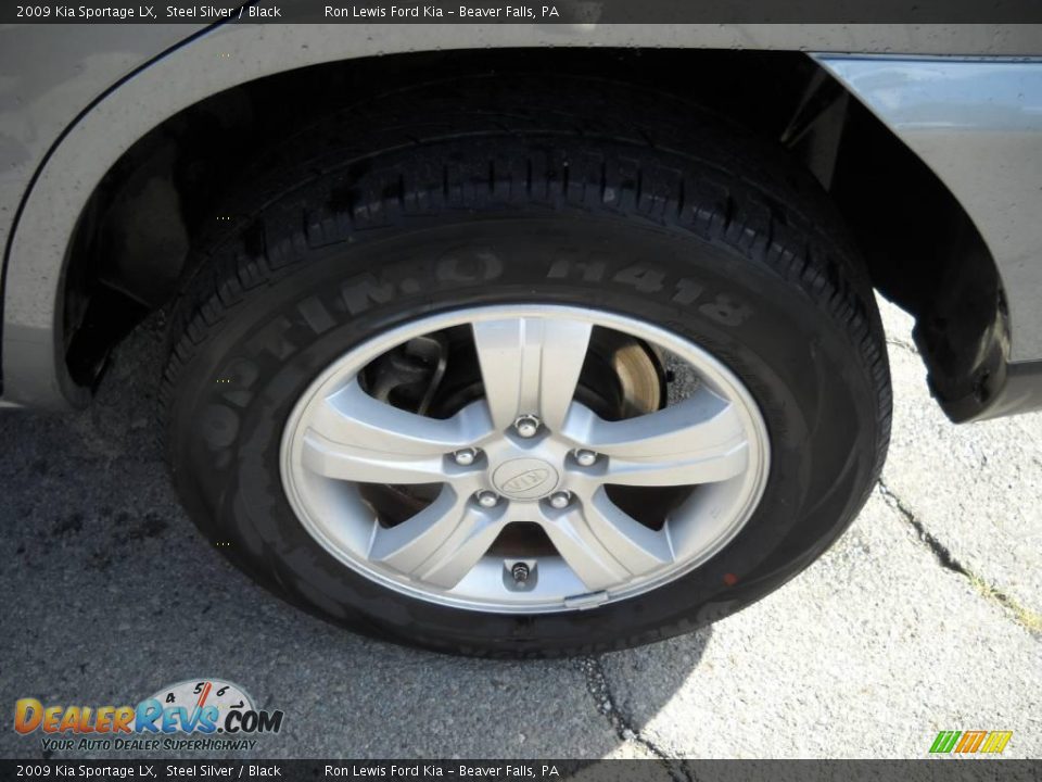 2009 Kia Sportage LX Steel Silver / Black Photo #13