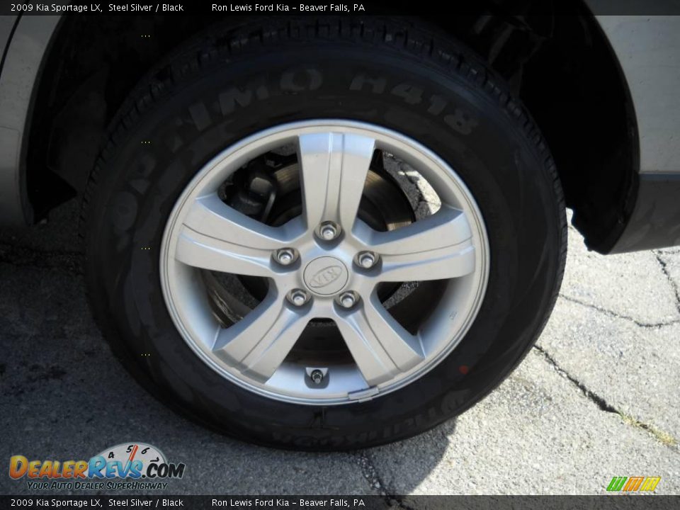 2009 Kia Sportage LX Steel Silver / Black Photo #14