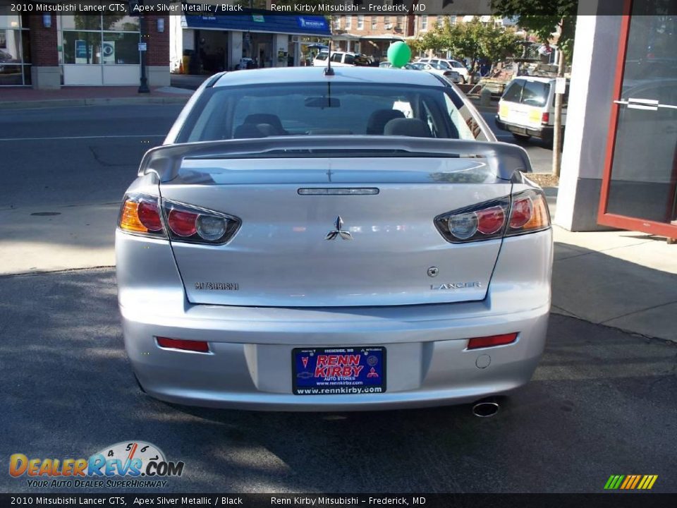 2010 Mitsubishi Lancer GTS Apex Silver Metallic / Black Photo #14