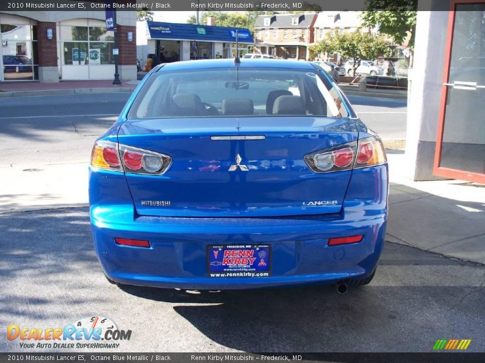 2010 Mitsubishi Lancer ES Octane Blue Metallic / Black Photo #10