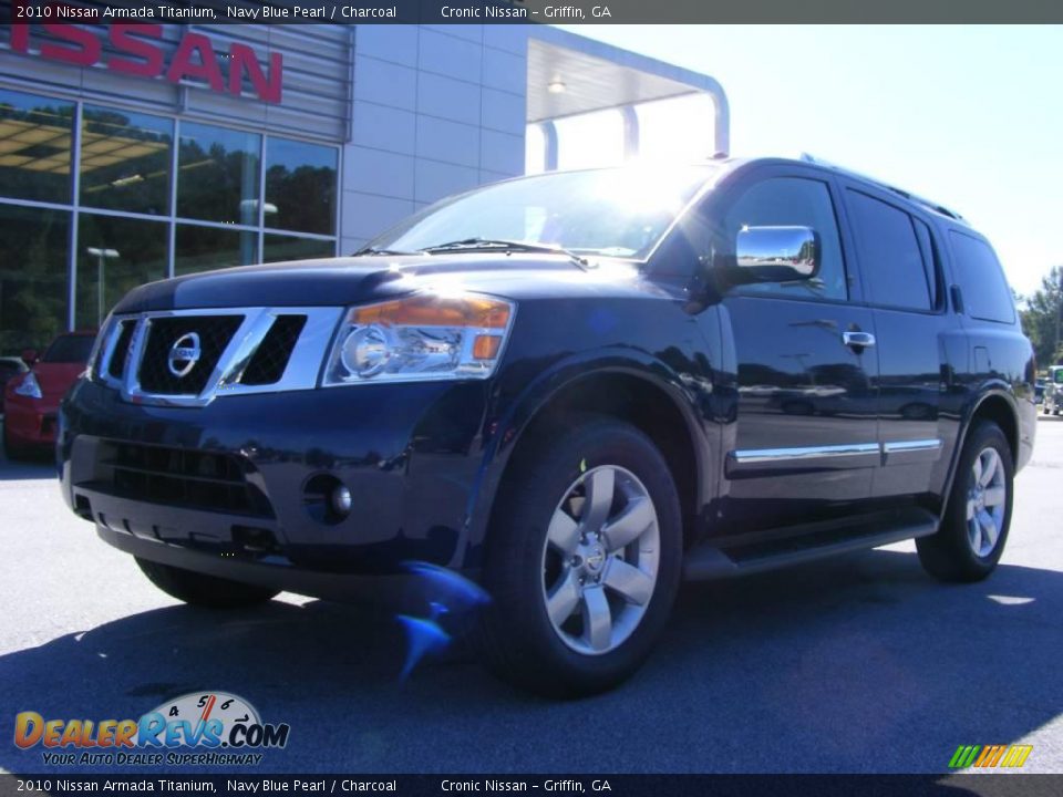 2010 Nissan Armada Titanium Navy Blue Pearl / Charcoal Photo #2