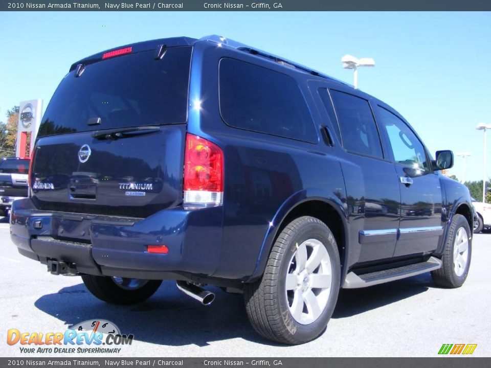 2010 Nissan Armada Titanium Navy Blue Pearl / Charcoal Photo #6