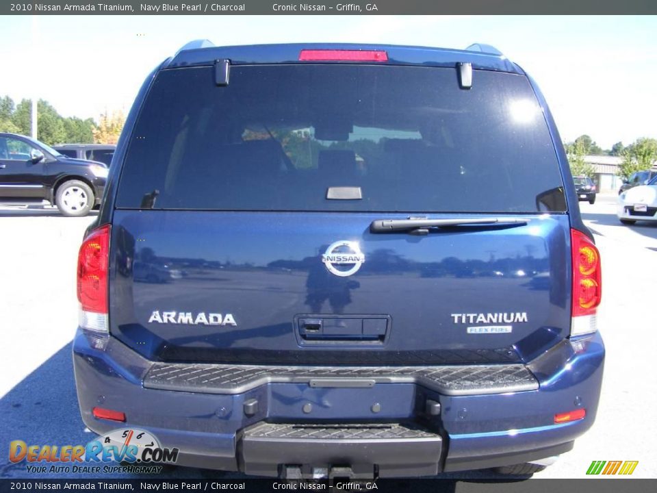 2010 Nissan Armada Titanium Navy Blue Pearl / Charcoal Photo #7