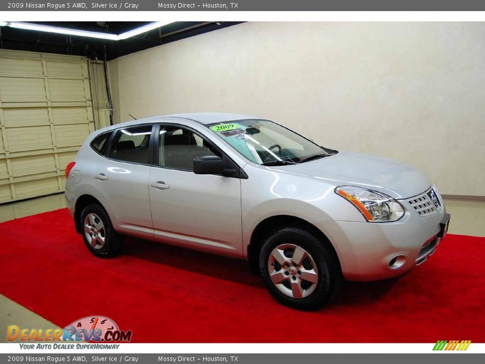 2009 Nissan Rogue S AWD Silver Ice / Gray Photo #1