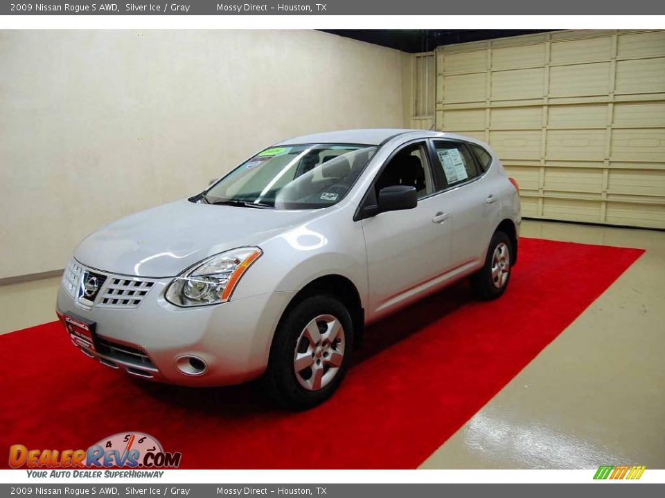 2009 Nissan Rogue S AWD Silver Ice / Gray Photo #3