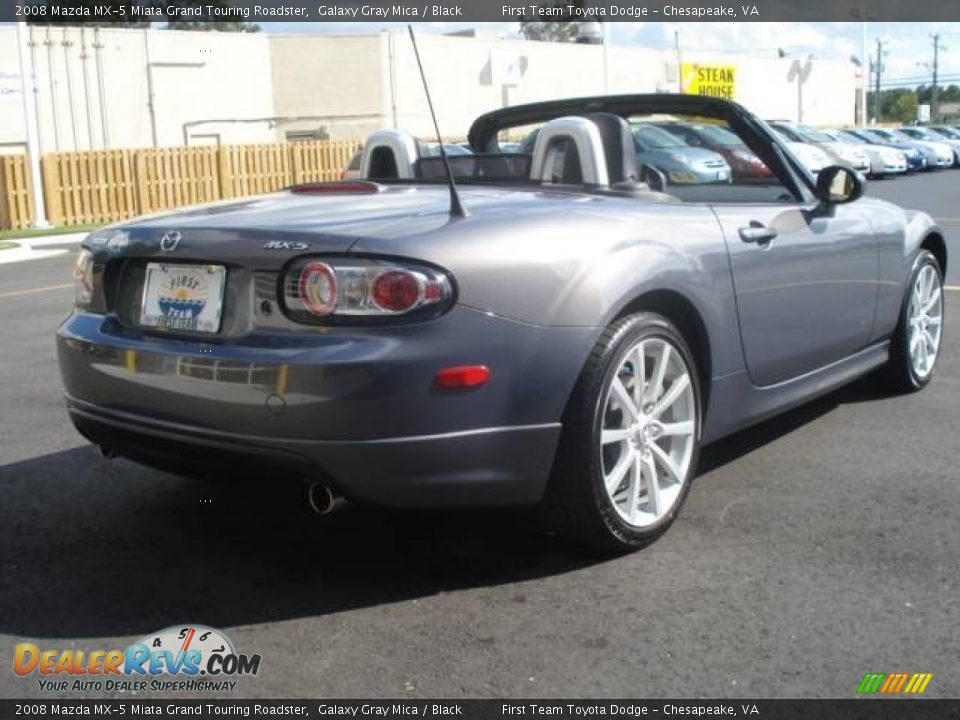 2008 Mazda MX-5 Miata Grand Touring Roadster Galaxy Gray Mica / Black Photo #5