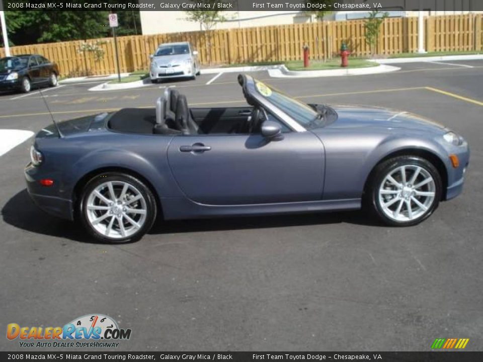 2008 Mazda MX-5 Miata Grand Touring Roadster Galaxy Gray Mica / Black Photo #6