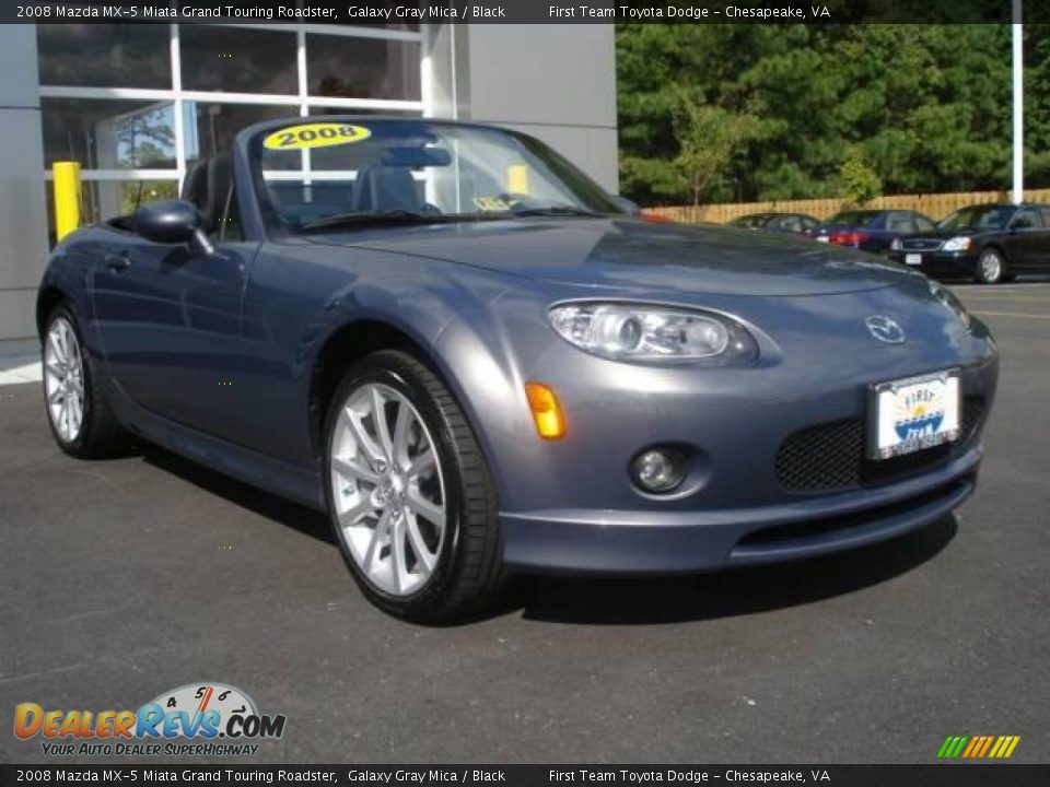2008 Mazda MX-5 Miata Grand Touring Roadster Galaxy Gray Mica / Black Photo #7