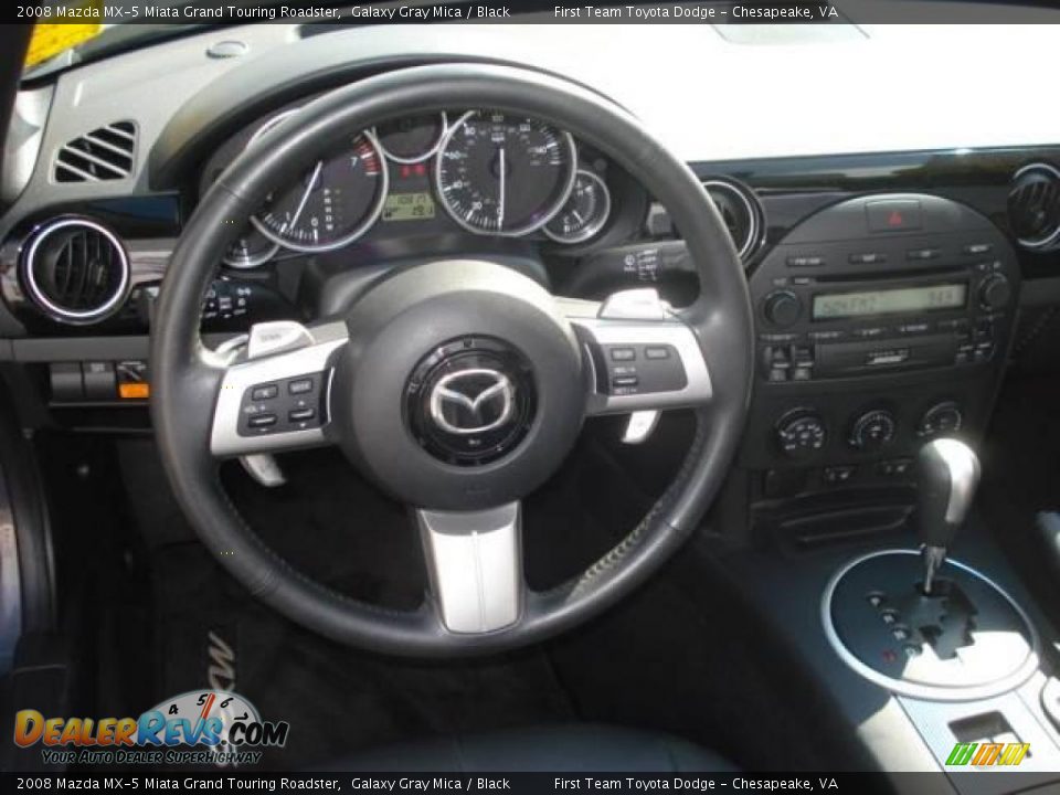 2008 Mazda MX-5 Miata Grand Touring Roadster Galaxy Gray Mica / Black Photo #11