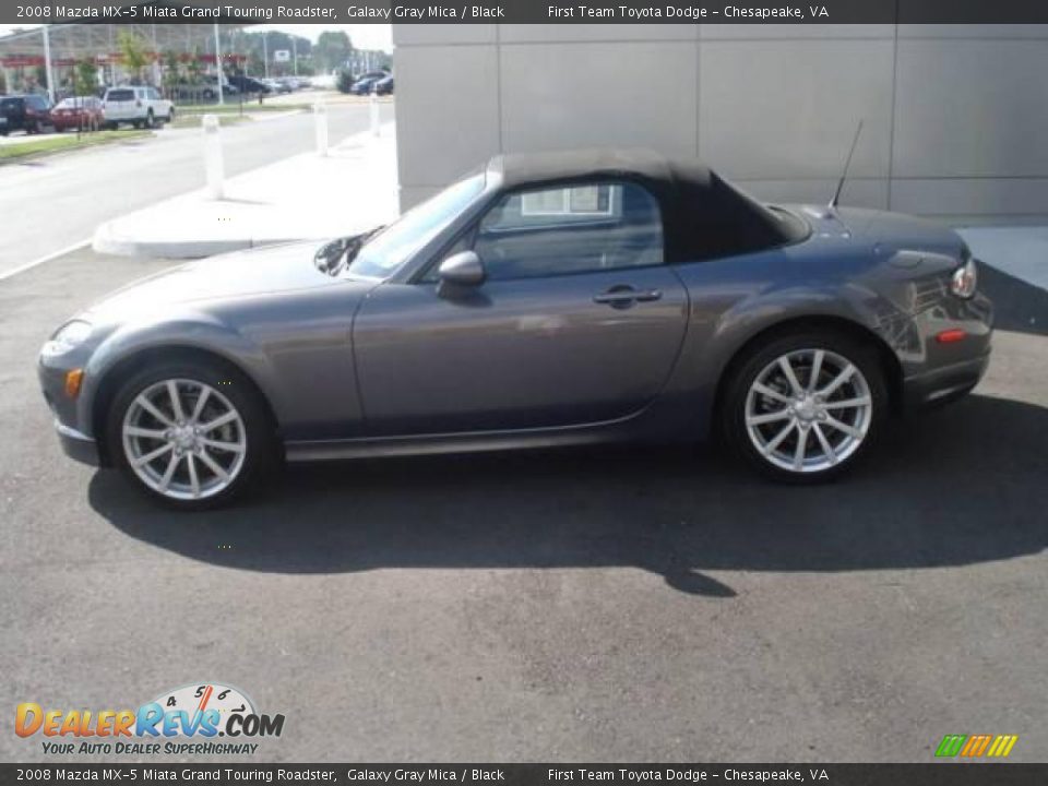 2008 Mazda MX-5 Miata Grand Touring Roadster Galaxy Gray Mica / Black Photo #25