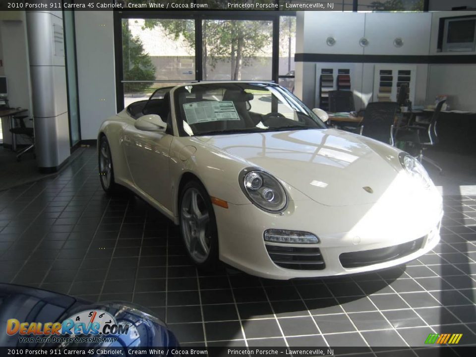 2010 Porsche 911 Carrera 4S Cabriolet Cream White / Cocoa Brown Photo #1