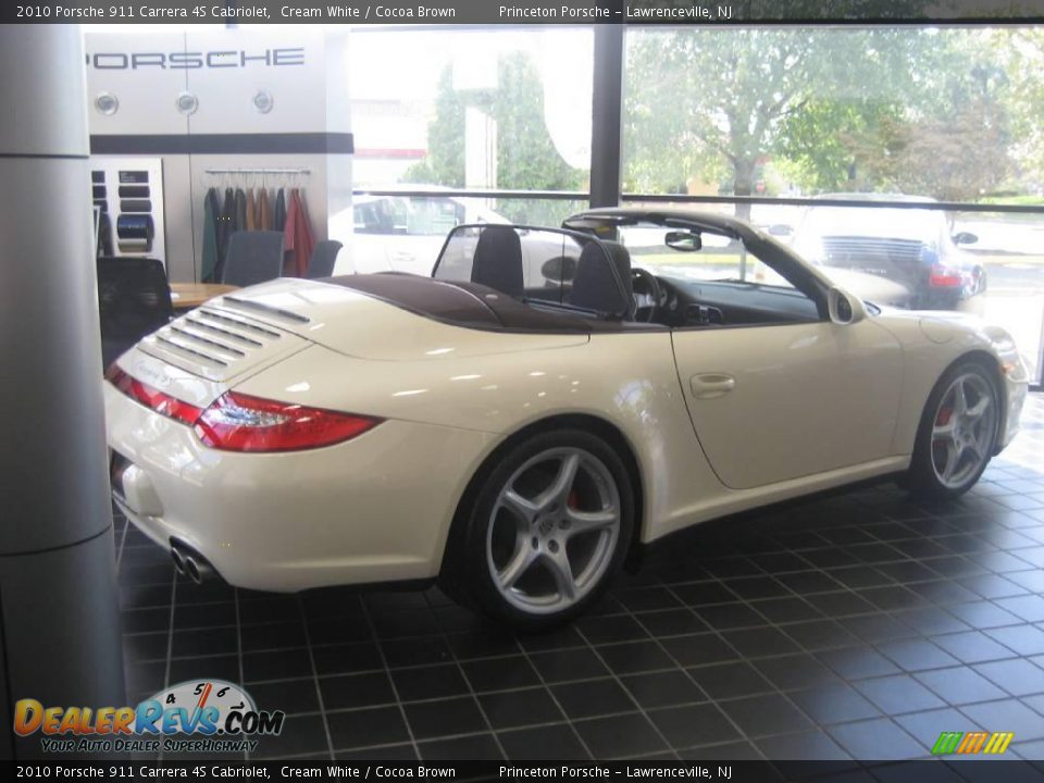 2010 Porsche 911 Carrera 4S Cabriolet Cream White / Cocoa Brown Photo #3