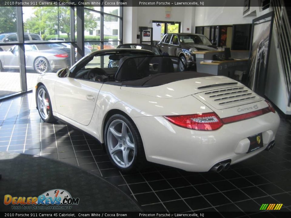 2010 Porsche 911 Carrera 4S Cabriolet Cream White / Cocoa Brown Photo #5