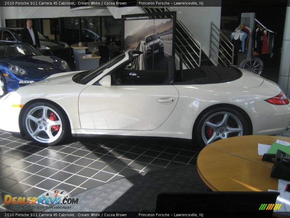 2010 Porsche 911 Carrera 4S Cabriolet Cream White / Cocoa Brown Photo #6