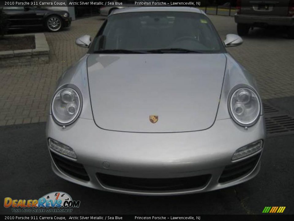 2010 Porsche 911 Carrera Coupe Arctic Silver Metallic / Sea Blue Photo #1