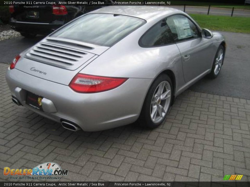 2010 Porsche 911 Carrera Coupe Arctic Silver Metallic / Sea Blue Photo #4