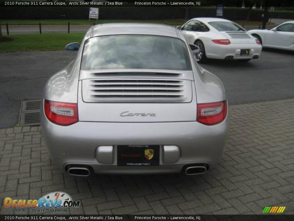 2010 Porsche 911 Carrera Coupe Arctic Silver Metallic / Sea Blue Photo #5