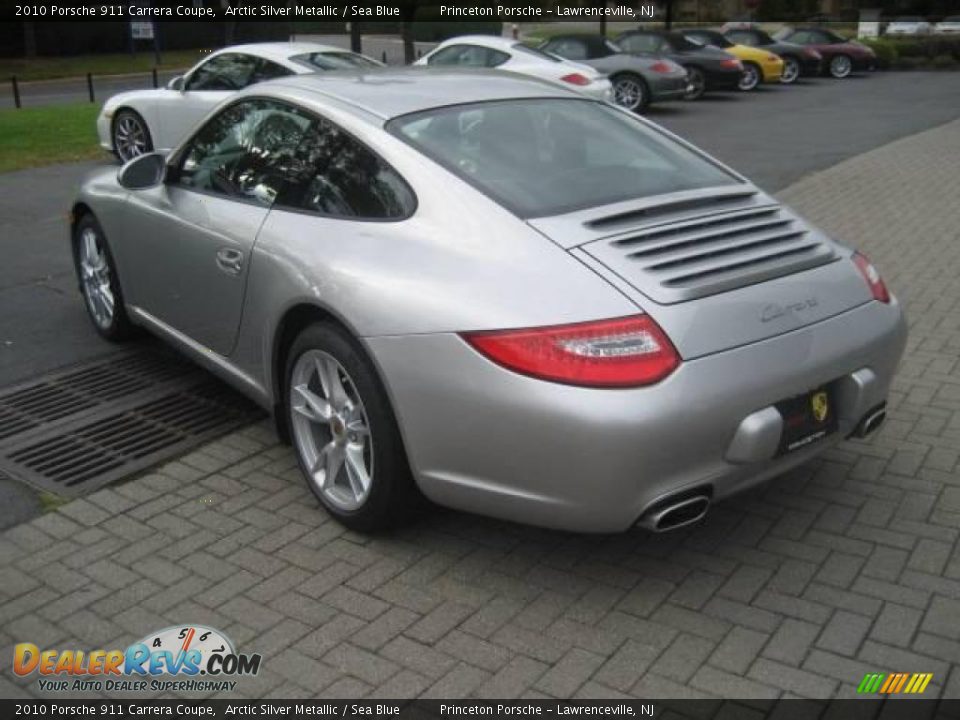 2010 Porsche 911 Carrera Coupe Arctic Silver Metallic / Sea Blue Photo #6