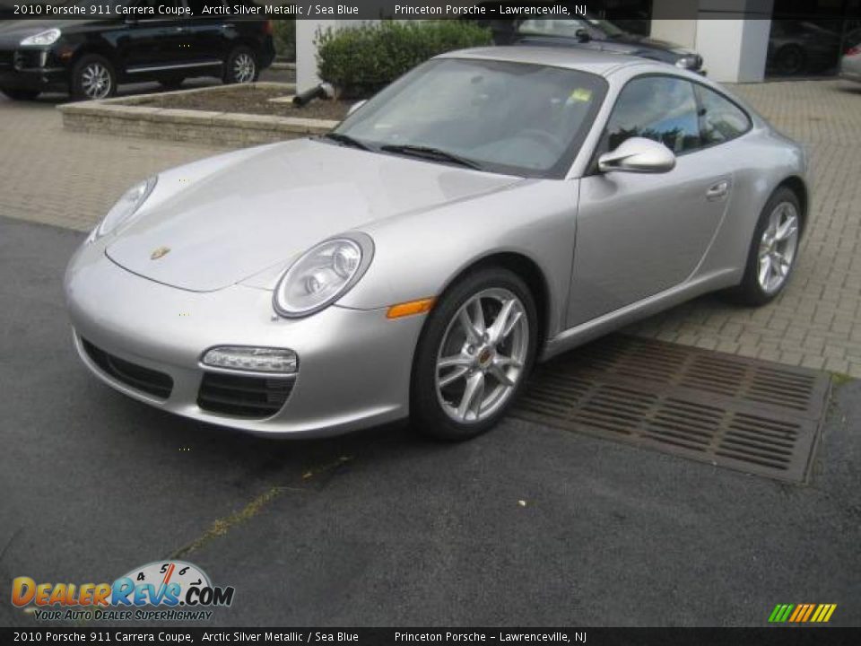 2010 Porsche 911 Carrera Coupe Arctic Silver Metallic / Sea Blue Photo #8