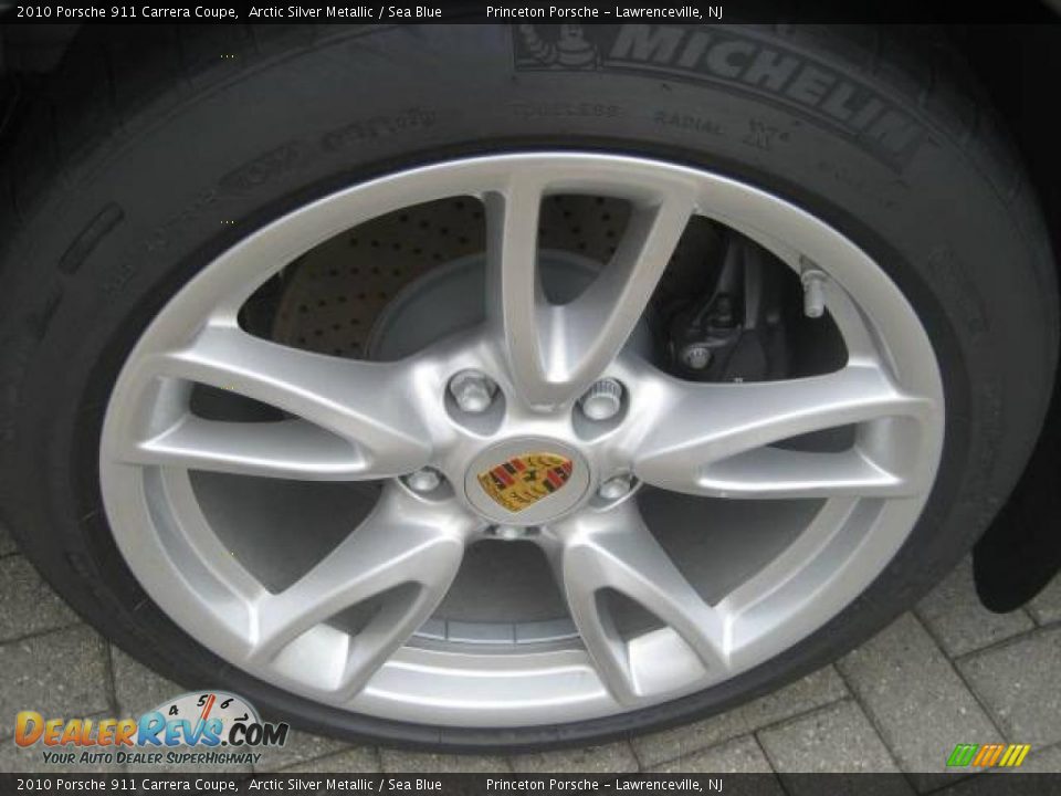 2010 Porsche 911 Carrera Coupe Arctic Silver Metallic / Sea Blue Photo #11