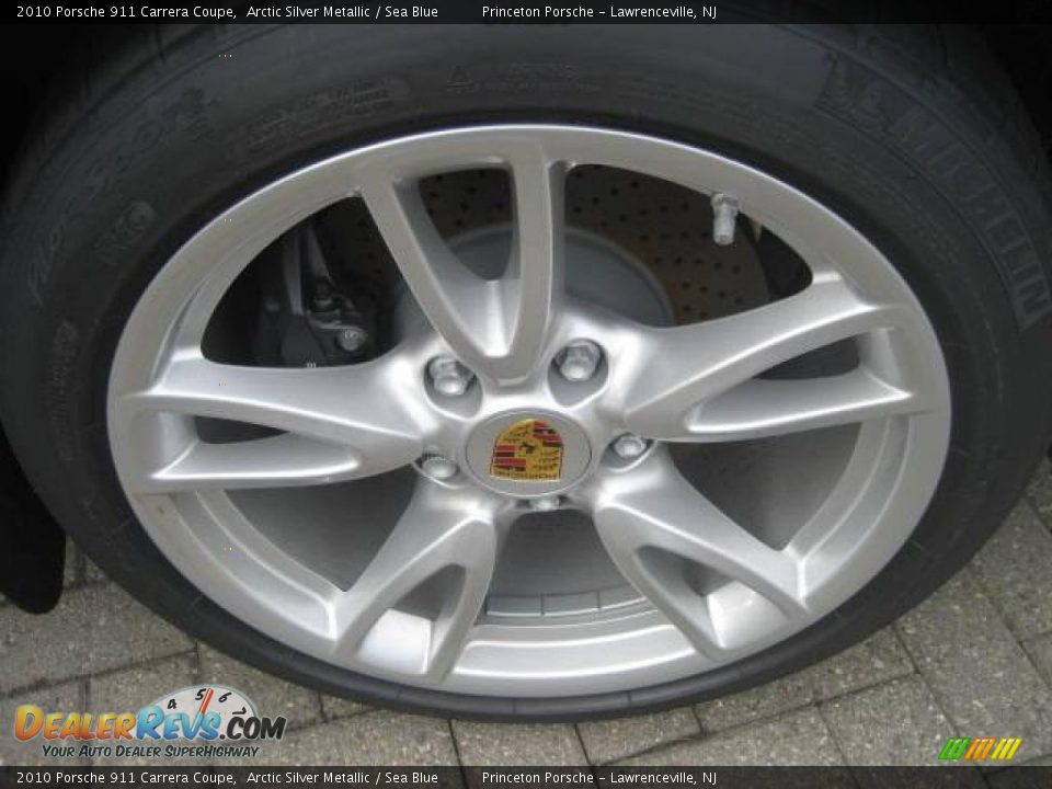 2010 Porsche 911 Carrera Coupe Arctic Silver Metallic / Sea Blue Photo #12