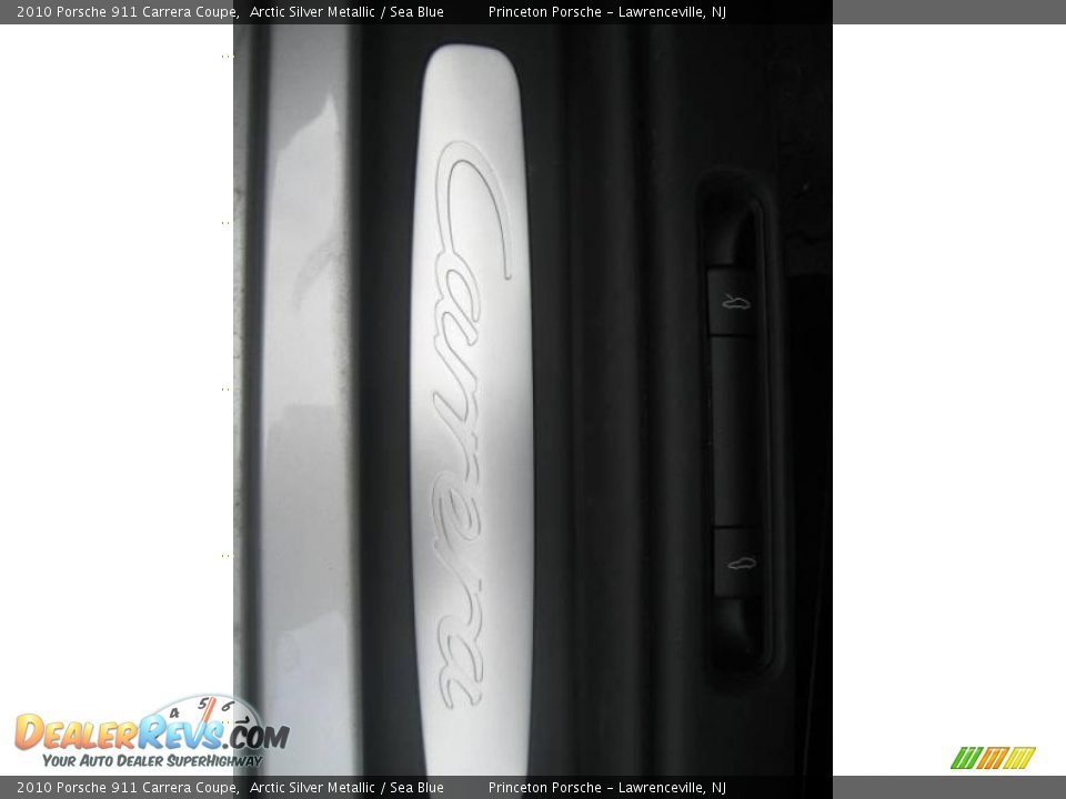 2010 Porsche 911 Carrera Coupe Arctic Silver Metallic / Sea Blue Photo #13