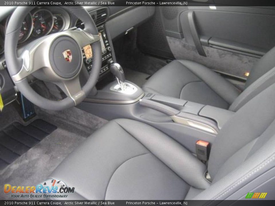 2010 Porsche 911 Carrera Coupe Arctic Silver Metallic / Sea Blue Photo #17