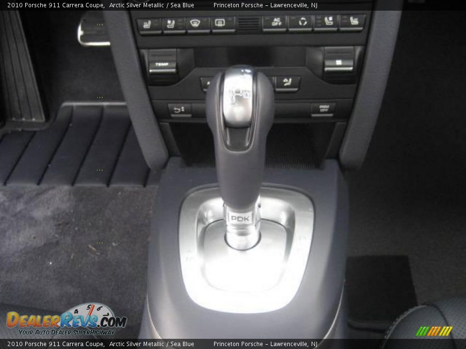 2010 Porsche 911 Carrera Coupe Arctic Silver Metallic / Sea Blue Photo #24