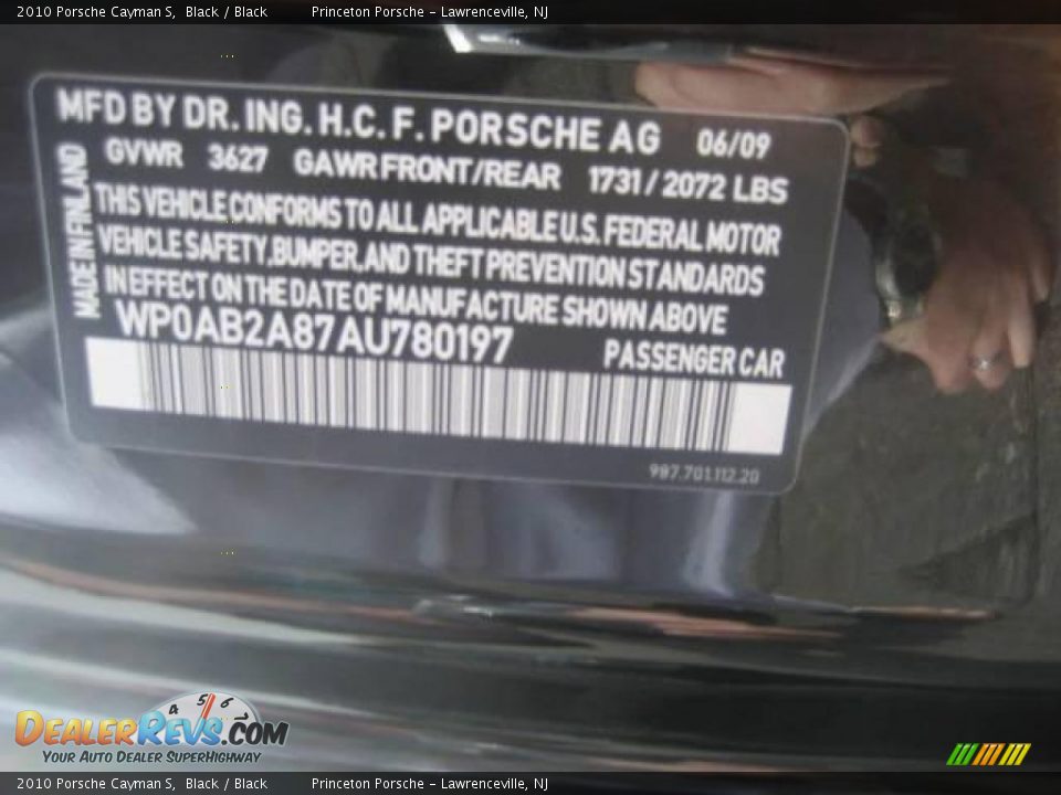2010 Porsche Cayman S Black / Black Photo #28