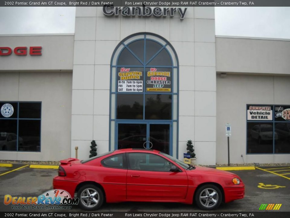 2002 Pontiac Grand Am GT Coupe Bright Red / Dark Pewter Photo #1