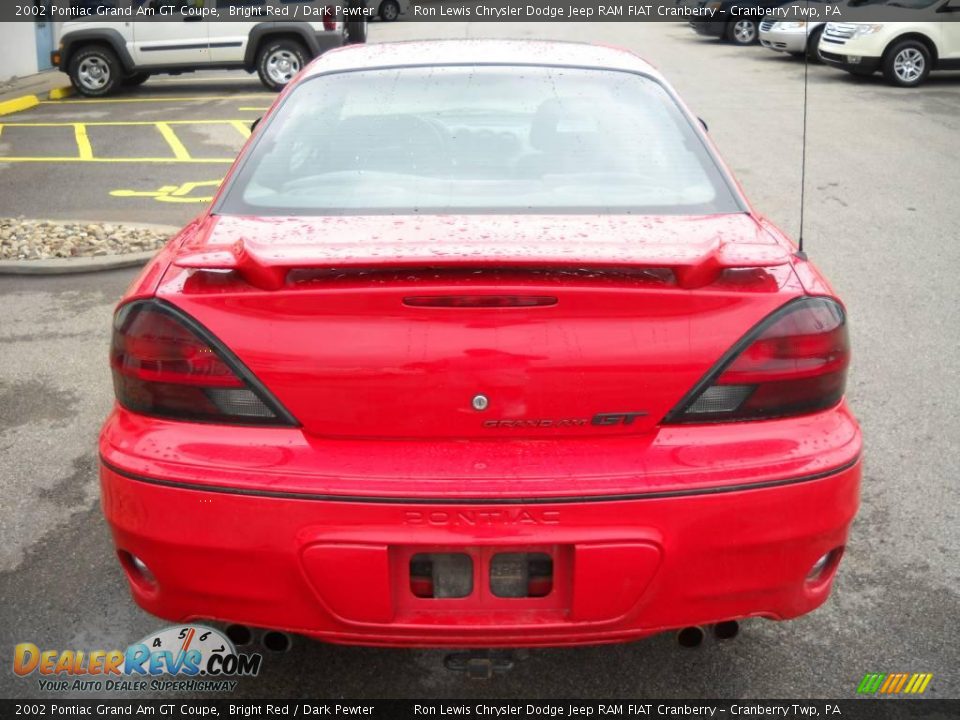 2002 Pontiac Grand Am GT Coupe Bright Red / Dark Pewter Photo #3