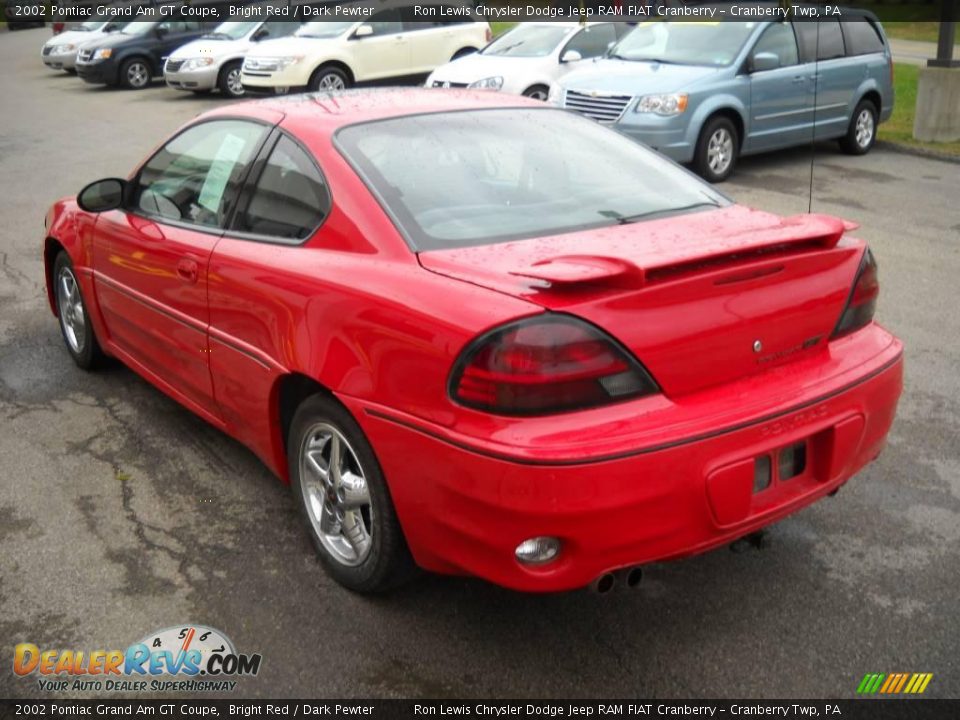 2002 Pontiac Grand Am GT Coupe Bright Red / Dark Pewter Photo #4