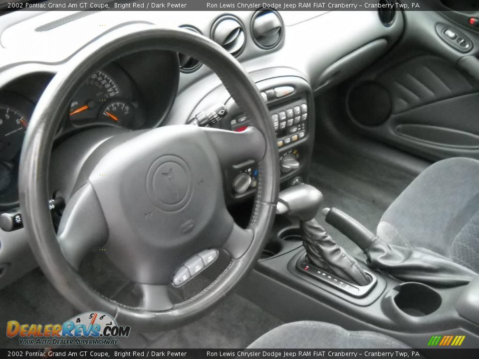 2002 Pontiac Grand Am GT Coupe Bright Red / Dark Pewter Photo #7