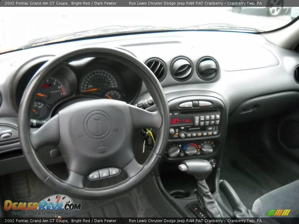 2002 Pontiac Grand Am GT Coupe Bright Red / Dark Pewter Photo #10