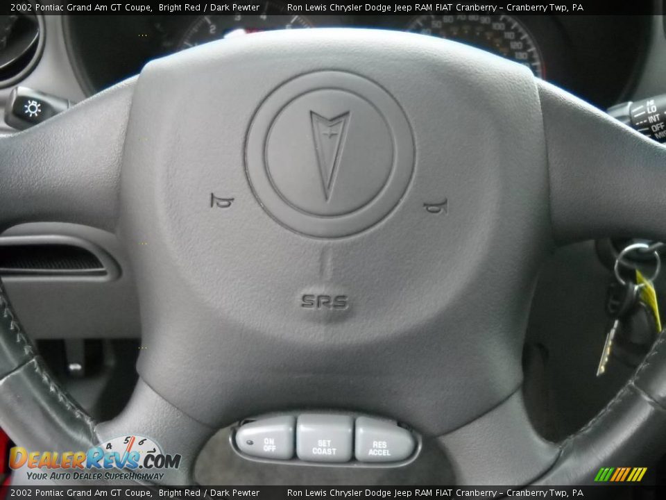 2002 Pontiac Grand Am GT Coupe Bright Red / Dark Pewter Photo #24
