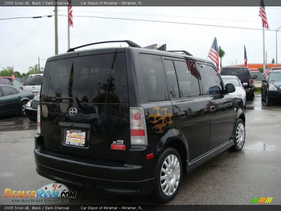 2005 Scion xB Black / Dark Charcoal Photo #3